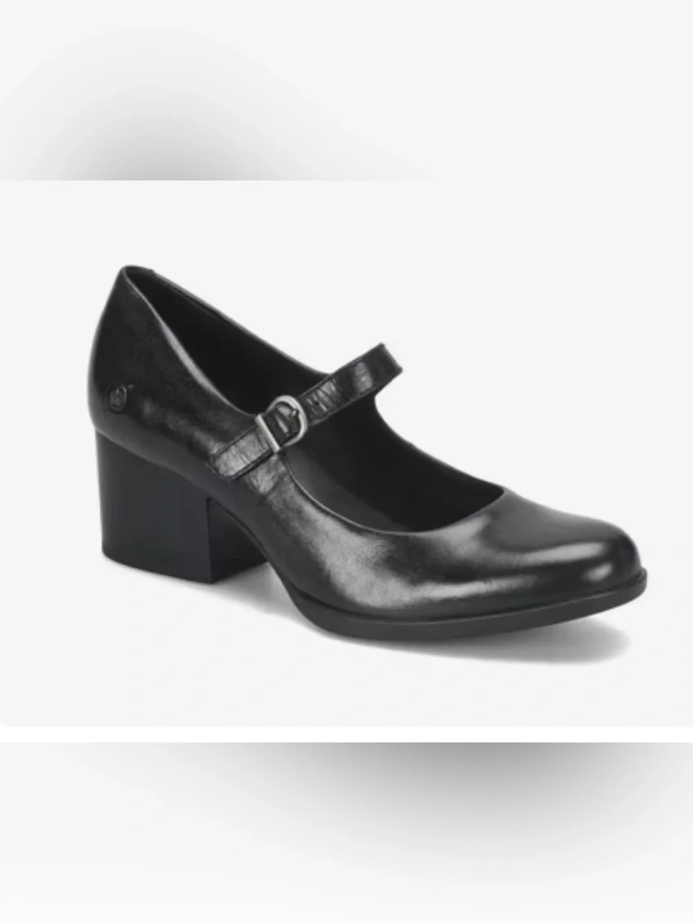 Born Kiki Mary Jane Pumps Women’s 10M Black Leather Block Heel NWT